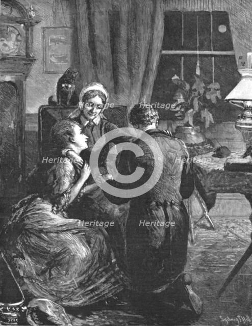 ''That Unfortunate Marriage, by Francis Eleanor Trollope; Suddenly Mrs Dobbs opened her arms , and f Creator: Sydney Prior Hall.