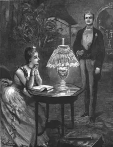 'That Unfortunate Marriage, by Francis Eleanor Trollope, Theodore thought she made a charming pictu Creator: Sydney Prior Hall