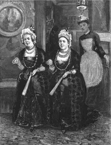 'That Unfortunate Marriage, by Francis Eleanor Trollope, They were both snub nosed little women 1 Creator: Sydney Prior Hall