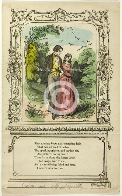 That Arching Broth and Clustering Hair (valentine), n.d. Creator: Unknown.