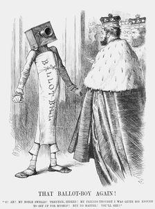 That Ballot-Boy Again! 1872. Creator: Joseph Swain