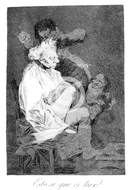 'That certainly is being able to read', 1799. Artist: Francisco Goya