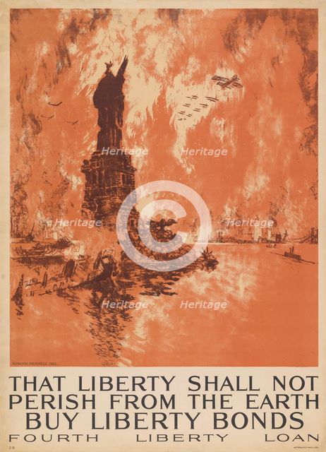 That Liberty Shall Not Perish from the Earth. Buy Liberty Bonds. Fourth Liberty Loan..., 1918. Creator: Joseph Pennell.