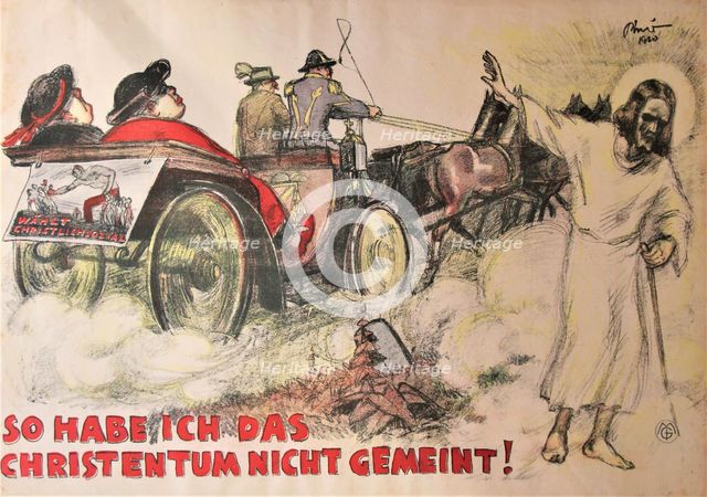 That's not what I meant by Christianity!, 1920. Creator: Mihaly Biro.