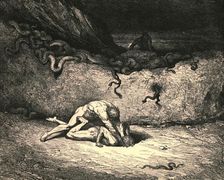 That sprite of air is Schicchi; in like mood of random mischief vents he still his spite c1890. Creator: Gustave Doré