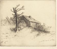 Thatched Cottage (Chaumiere). Creator: Alphonse Legros