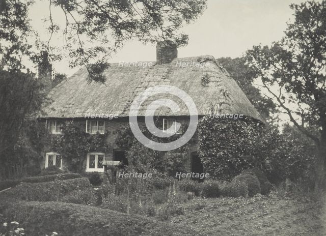 Thatched cottage. From the album: Photograph album - England, 1920s. Creator: Harry Moult.