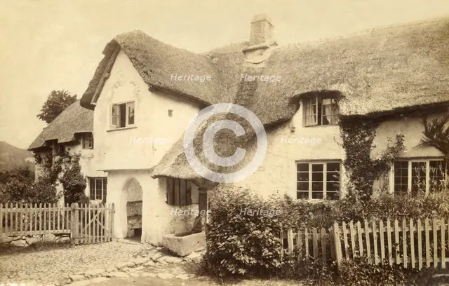 Thatched cottage, Lustleigh, Devon.  Creator: Unknown.