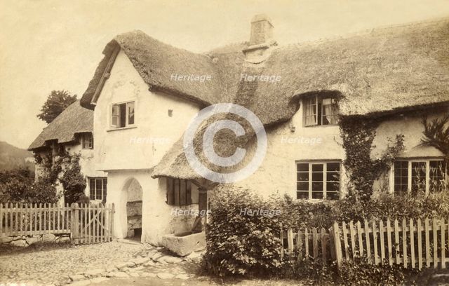 Thatched cottage, Lustleigh, Devon.  Creator: Unknown.