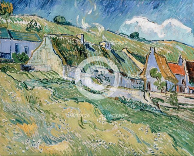 Thatched Cottages and Houses, 1890. Creator: Vincent van Gogh.