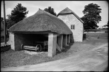 Thatched barn, Yeovil, Somerset, c1955-c1980. Creator: Ursula Clark