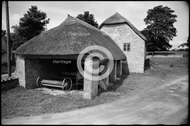 Thatched barn, Yeovil, Somerset, c1955-c1980. Creator: Ursula Clark.