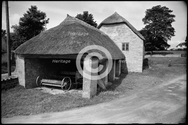 Thatched barn, Yeovil, Somerset, c1955-c1980. Creator: Ursula Clark.