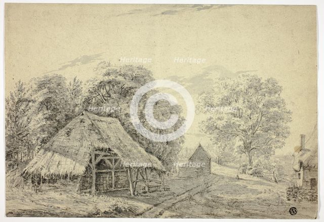 Thatched Shed on Farm, n.d. Creator: Unknown.
