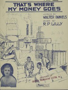 That's where my money goes 1900. Creator: Unknown