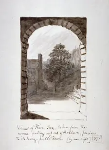 Thaves Inn (ie Thavies Inn), Holborn, London, 1771. Artist: John Carter