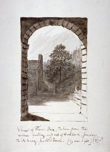 Thaves Inn (ie Thavies Inn), Holborn, London, 1771. Artist: John Carter