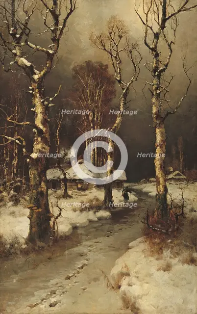 Thaw. Artist: Klever, Juli Julievich (Julius), von (1850-1924)