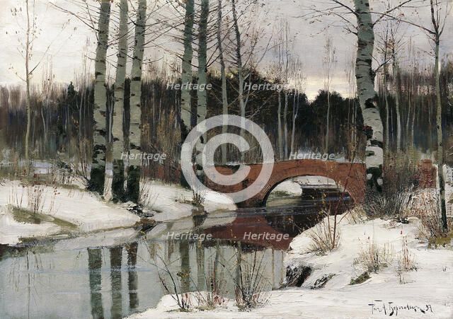 Thaw in Gatchina', 1897.  Creator: Bergholz, Richard (1865-1920).