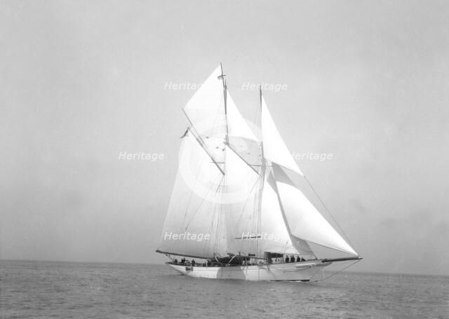 The 140 ft schooner 'Heartsease' under sail. Creator: Kirk & Sons of Cowes.