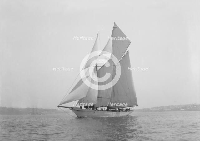The 140 ft schooner 'Heartsease' under sail. Creator: Kirk & Sons of Cowes.