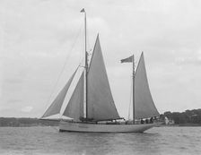 The 167 ton ketch Anemone under sail, 1922. Creator: Kirk & Sons of Cowes