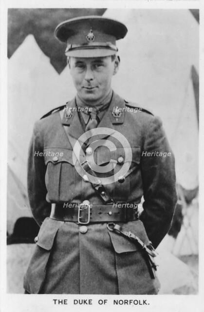 'The 16th Duke of Norfolk', 1937.  Artist: Unknown.