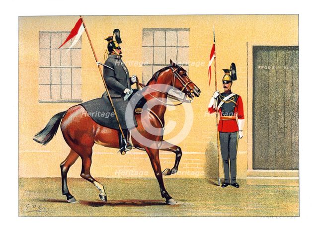 'The 16th (Queen's) Lancers', c1890.Artist: Geoffrey Douglas Giles