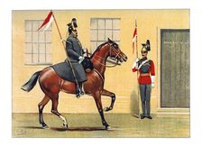 The 16th (Queen's) Lancers c1890.Artist: Geoffrey Douglas Giles