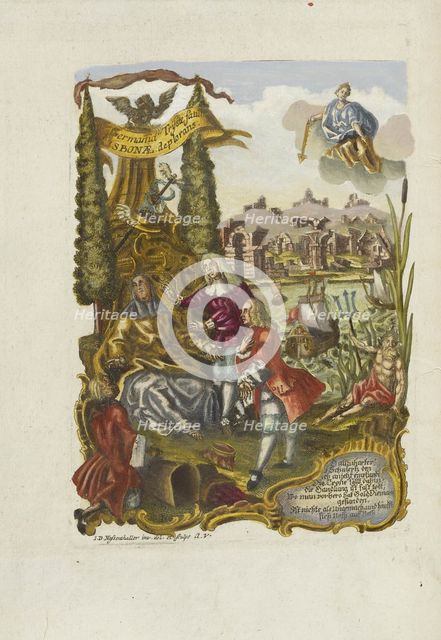The 1755 Lisbon earthquake. From the "Augsburgische Sammlung" by J. M. Roth, 1756. Creator: Anonymous.