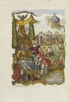 The 1755 Lisbon earthquake. From the "Augsburgische Sammlung" by J. M. Roth, 1756. Creator: Anonymous