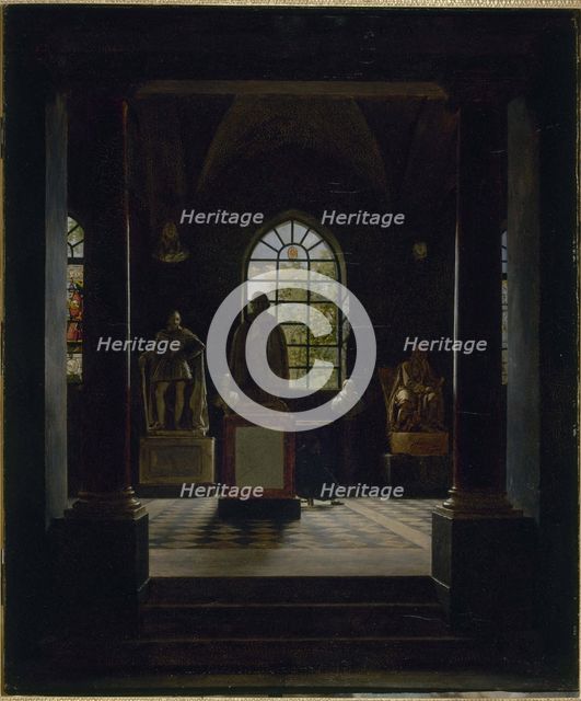 The 17th century room at the museum of French monuments, c1816. Creator: Leon Mathieu Cochereau.