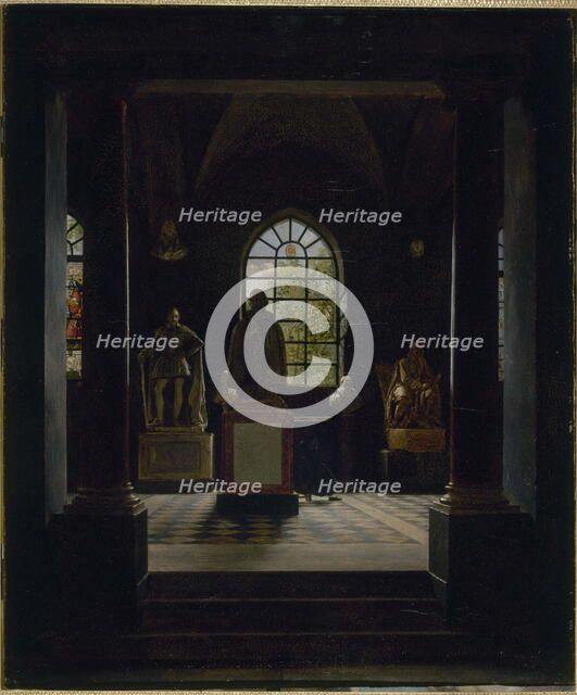 The 17th century room at the museum of French monuments, c1816. Creator: Leon Mathieu Cochereau.