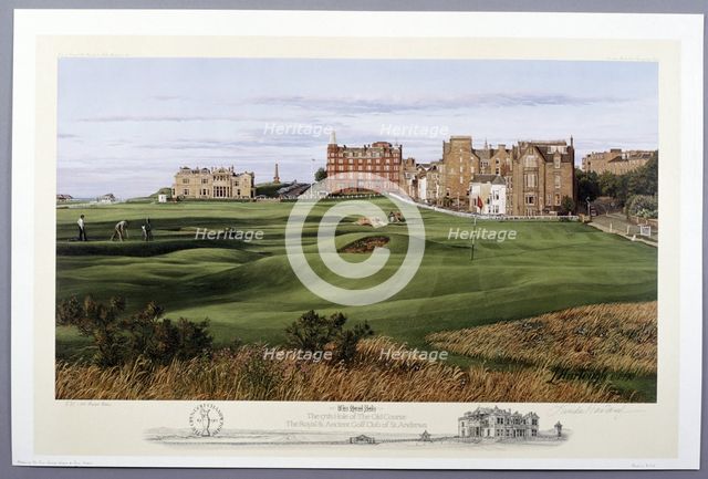 "The 17th Hole of the Old Course, St Andrews", British, c1990. Creator: Unknown.