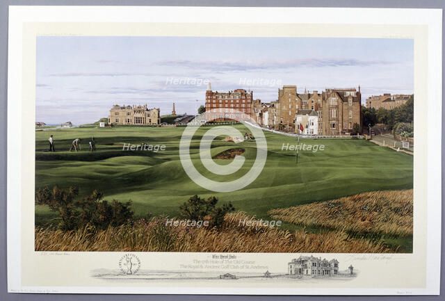 The 17th Hole of the Old Course, St Andrews, British, c1990. Artist: Unknown