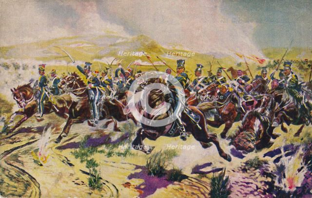'The 17th Lancers. The Charge of the Light Brigade at Balaclava', 1854, (1939). Artist: Unknown.
