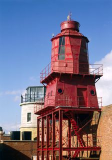 The 1865 and 1911 lighthouses, Hurst Castle, Hampshire, 1994