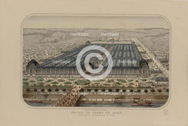 The 1878 Exposition Universelle in Paris (Palais du Champs de Mars, Exposition universelle..., 1878. Creator: Anonymous.