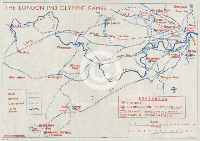 ''The 1948 London Olympic Games" - back cover, 1948.  Creator: Unknown.