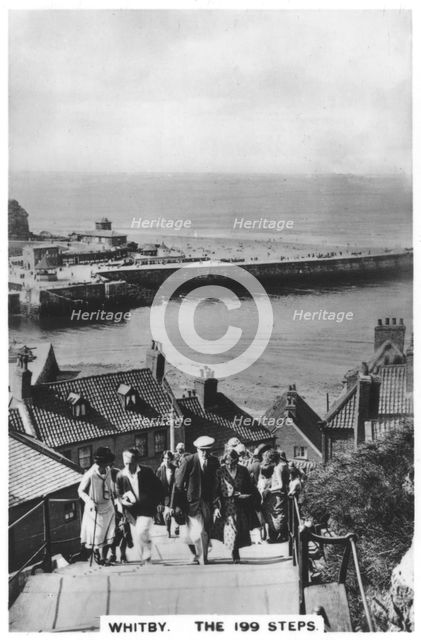 The 199 steps, Whitby, 1936. Artist: Unknown
