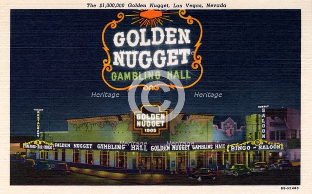 'The $1,000,000 Golden Nugget, Las Vegas, Nevada', postcard, 1948. Artist: Unknown