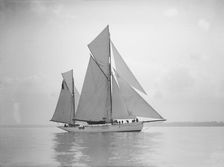 The 134 ton ketch Lavengro under sail, 1911. Creator: Kirk & Sons of Cowes