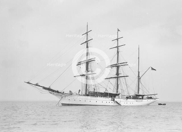 The 135 ft barque sailing ship 'Modwena', 1911. Creator: Kirk & Sons of Cowes.