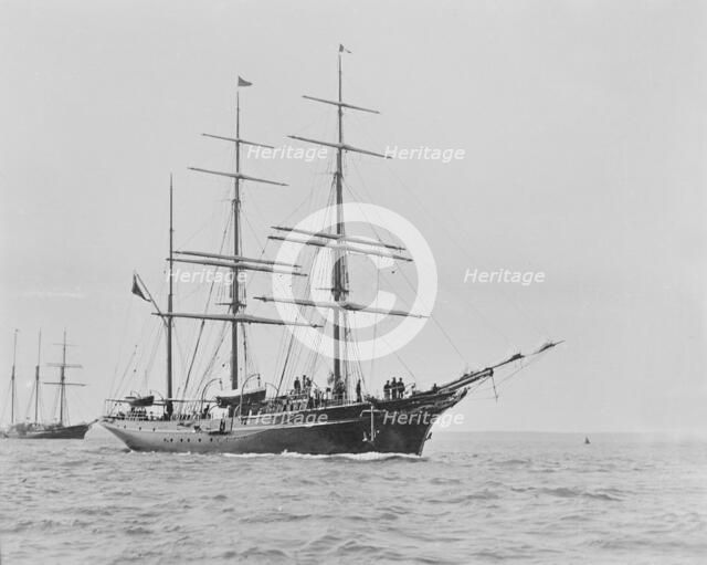 The 135 ft barque sailing ship 'Modwena', 1911. Creator: Kirk & Sons of Cowes.