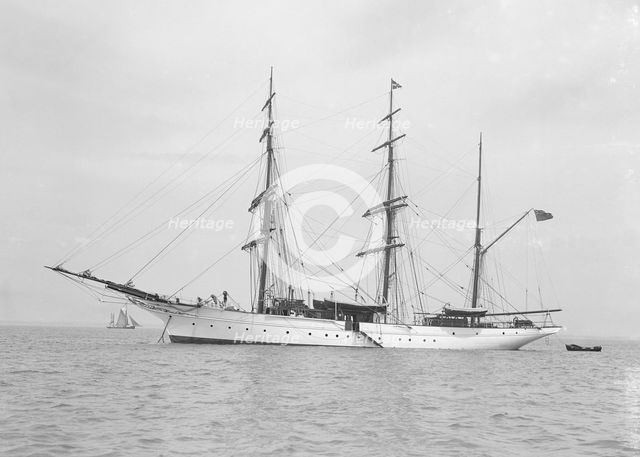 The 135 ft barque sailing ship 'Modwena', 1913. Creator: Kirk & Sons of Cowes.