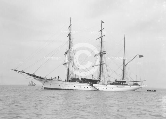 The 135 ft barque sailing ship 'Modwena', 1913. Creator: Kirk & Sons of Cowes.