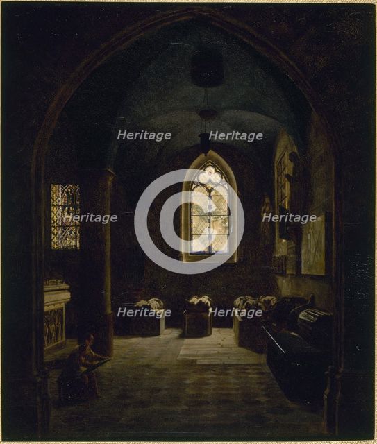The 13th century room at the Museum of French Monuments, 1816. Creator: Leon Mathieu Cochereau.