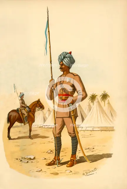 'The 13th Bengal Lancers', 1890. Creator: Godfrey Douglas Giles.