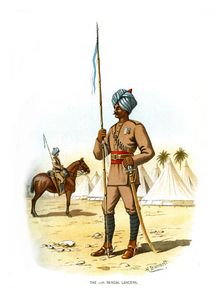The 13th Bengal Lancers c1890.Artist: H Bunnett