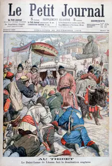 The 13th Dalai Lama fleeing the British invasion of Tibet, 1904